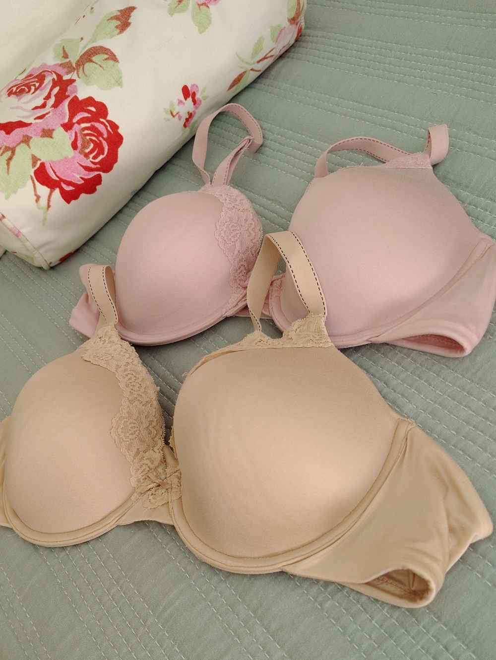 2/Maidenform Comfort Devotion Bras, Blush 38B, Nude 40B, Full Coverage Underwire